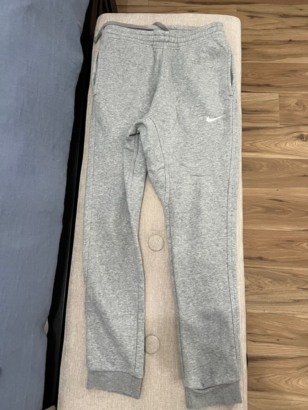 Nike Gray Kids Sweatpants with White Swoosh